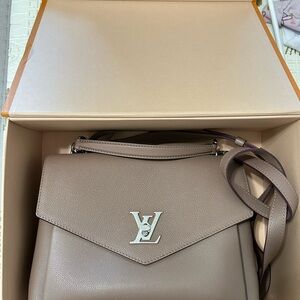 Louis Vuitton Soft Calfskin My Lockme Top Handle Taupe Glace